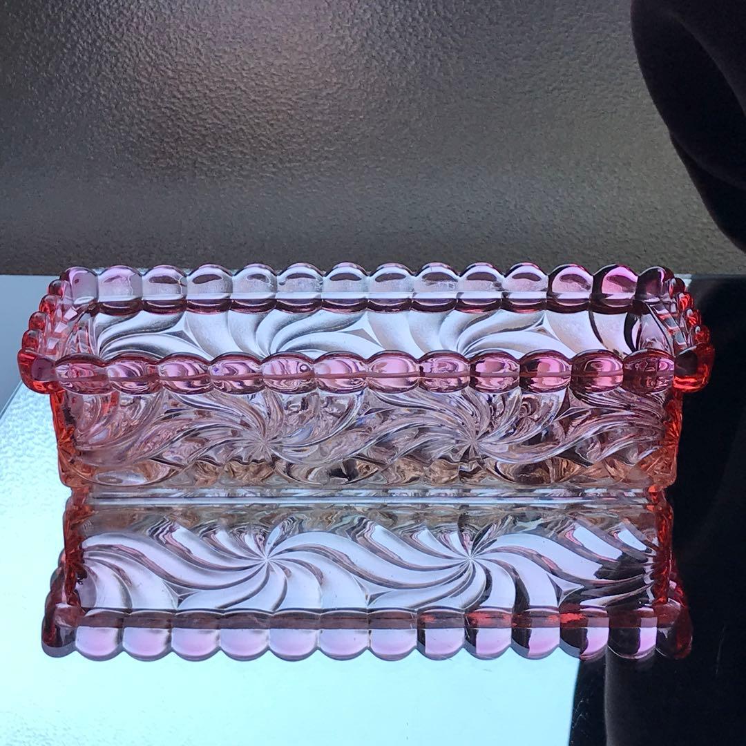 オールドバカラ ローザスミュルティプル★ボンボニエール蓋物