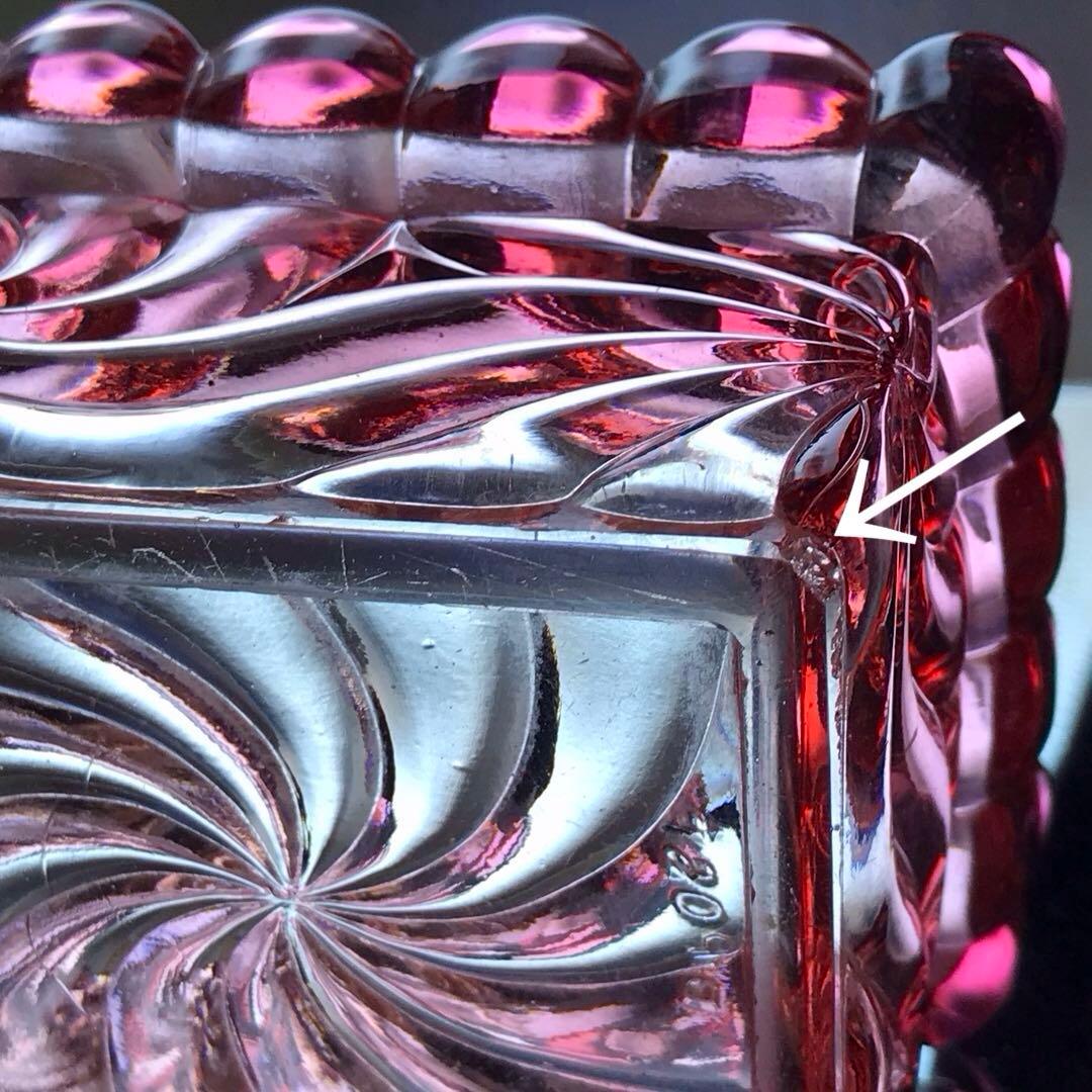 オールドバカラ ローザスミュルティプル★ボンボニエール蓋物