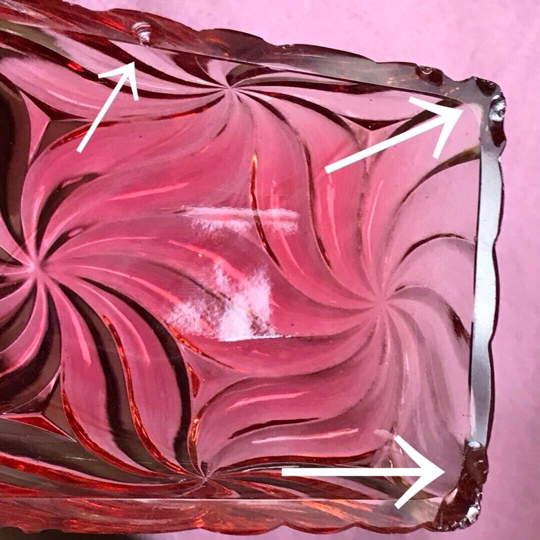 オールドバカラ ローザスミュルティプル★ボンボニエール蓋物