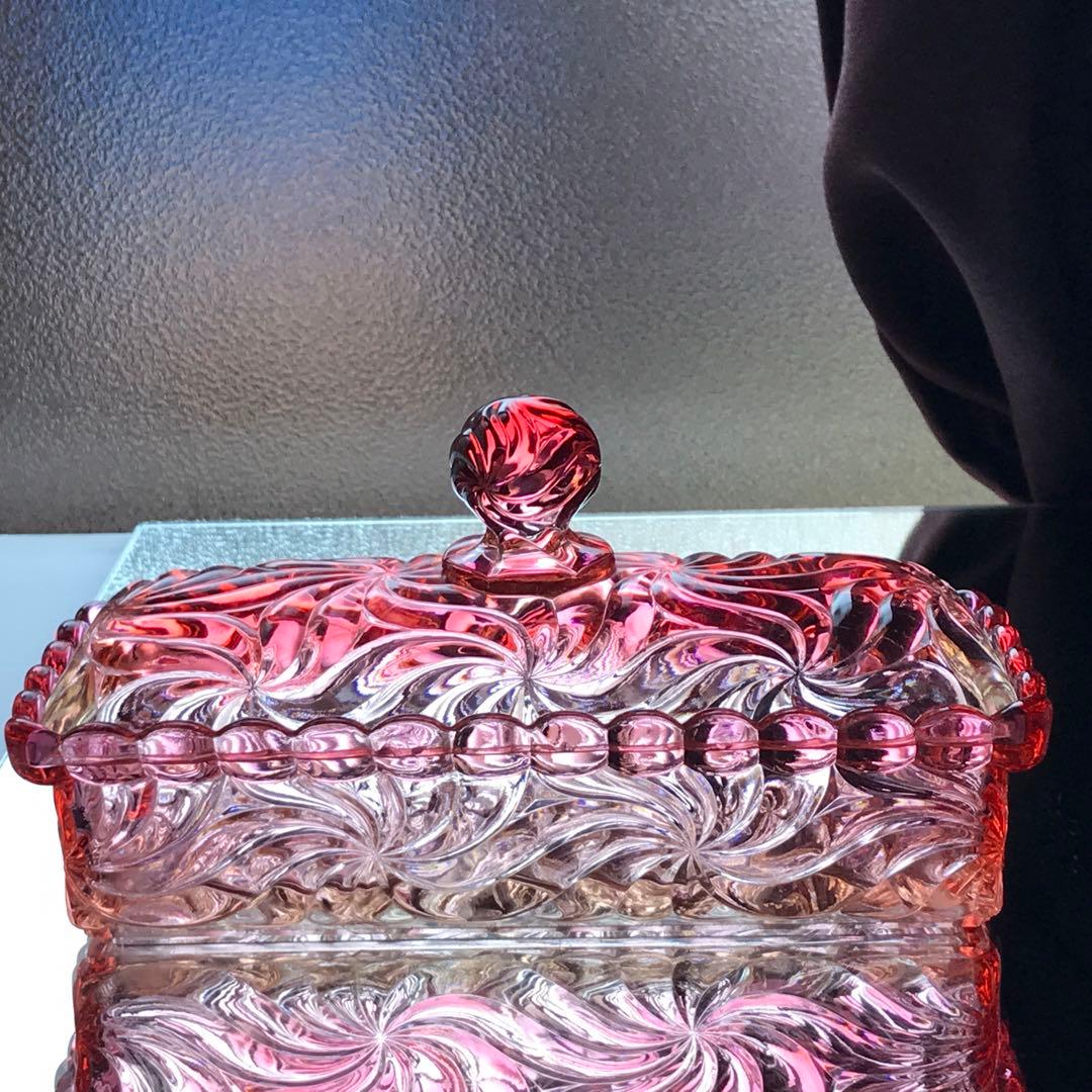 オールドバカラ ローザスミュルティプル★ボンボニエール蓋物