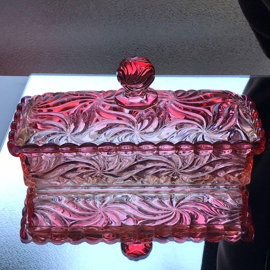 オールドバカラ ローザスミュルティプル★ボンボニエール蓋物