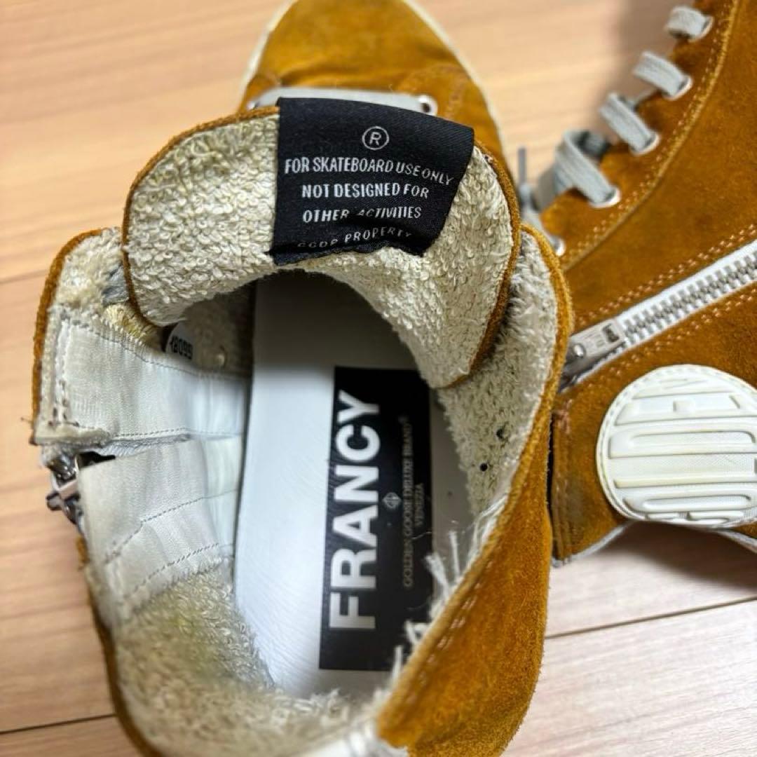 GOLDEN  FRANCY スエード ハイカットスニーカー