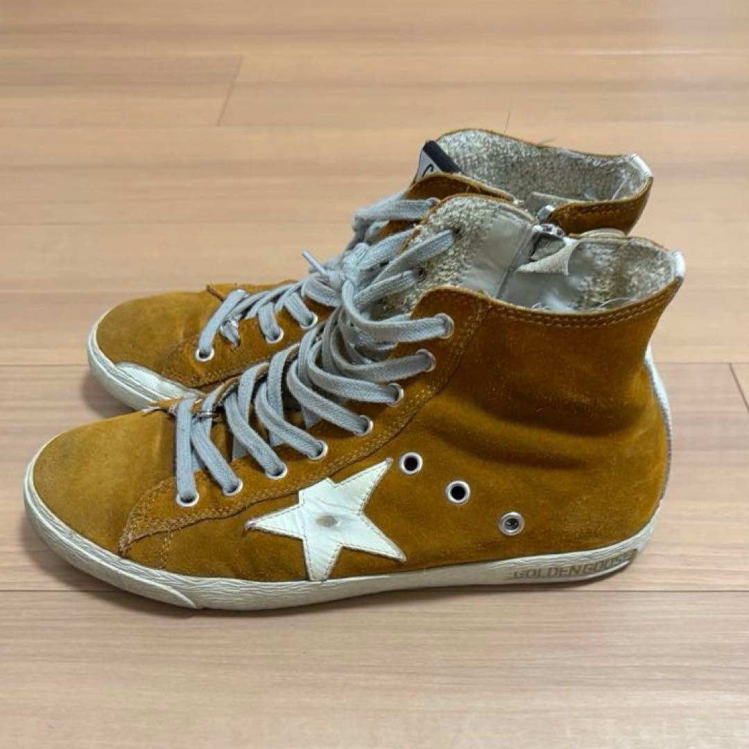 GOLDEN  FRANCY スエード ハイカットスニーカー