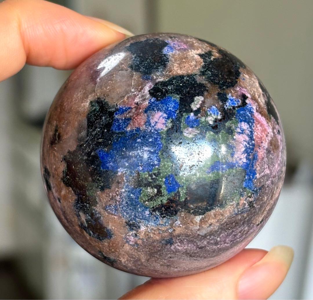 ririn☆様　レア　高品質　ブルー入り　ピンクコバルトカルサイト　スフィア