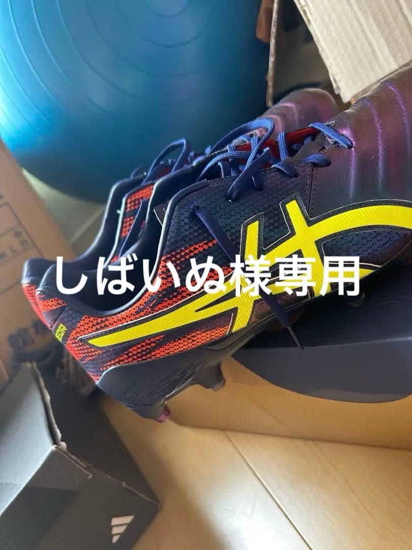 ASICS スパイクシューズ ネイビー/オレンジ
