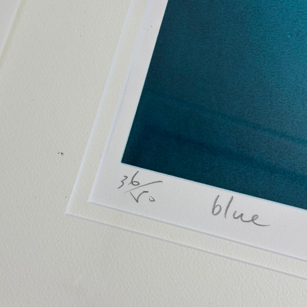 ★笠井正博 blue hole 大型シルクスクリーン 50部限定 版画 絵画