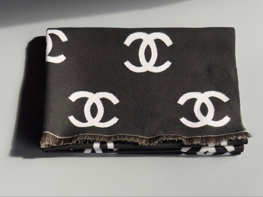 【新品】CHANEL シャネル ノベルティマフラー　カシミヤ混 本日感謝限定価格