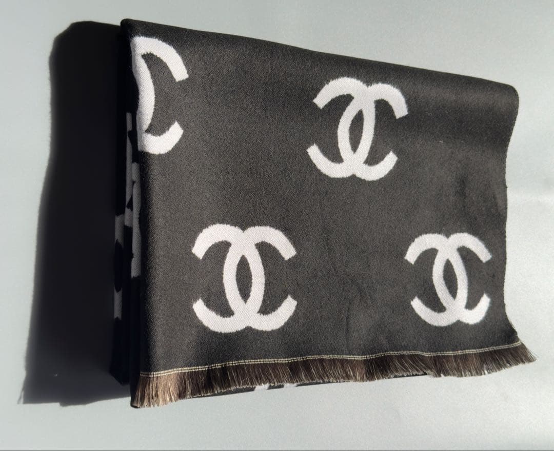 【新品】CHANEL シャネル ノベルティマフラー　カシミヤ混 本日感謝限定価格