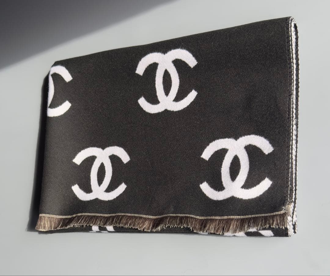 【新品】CHANEL シャネル ノベルティマフラー　カシミヤ混 本日感謝限定価格