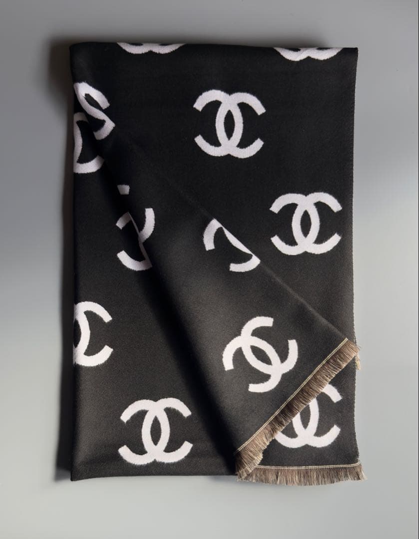 【新品】CHANEL シャネル ノベルティマフラー　カシミヤ混 本日感謝限定価格