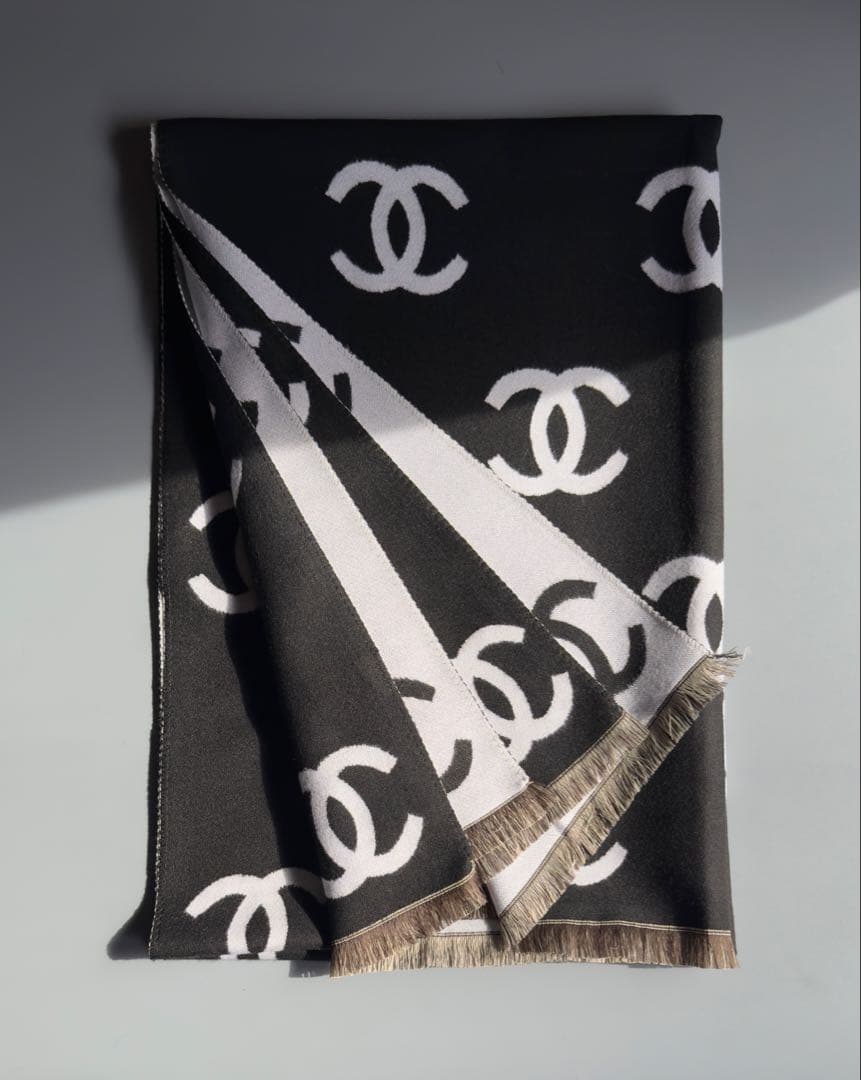 【新品】CHANEL シャネル ノベルティマフラー　カシミヤ混 本日感謝限定価格