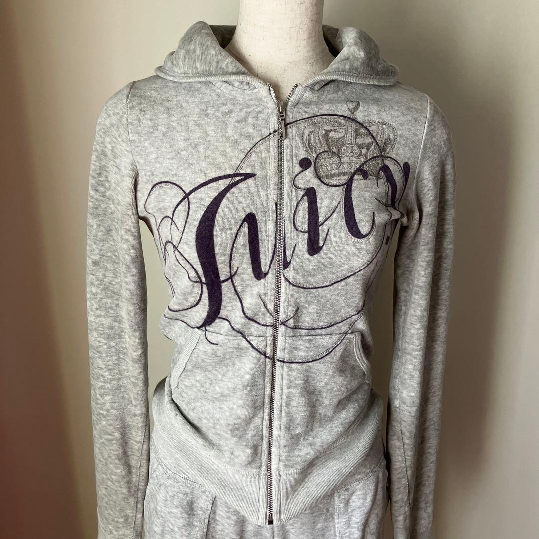 トップス Juicy Couture Velour Zip Through Hoodie