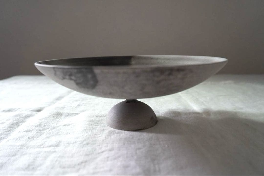 鮫島陽_ 舟 Boat 23.5cm×8.5cm 脚付き皿　高台コンポート皿　大