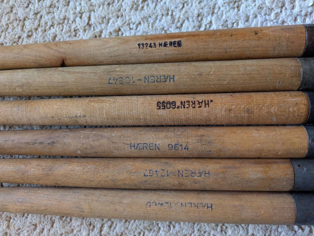 ノルウェー軍幕　ポール　6本セット　used