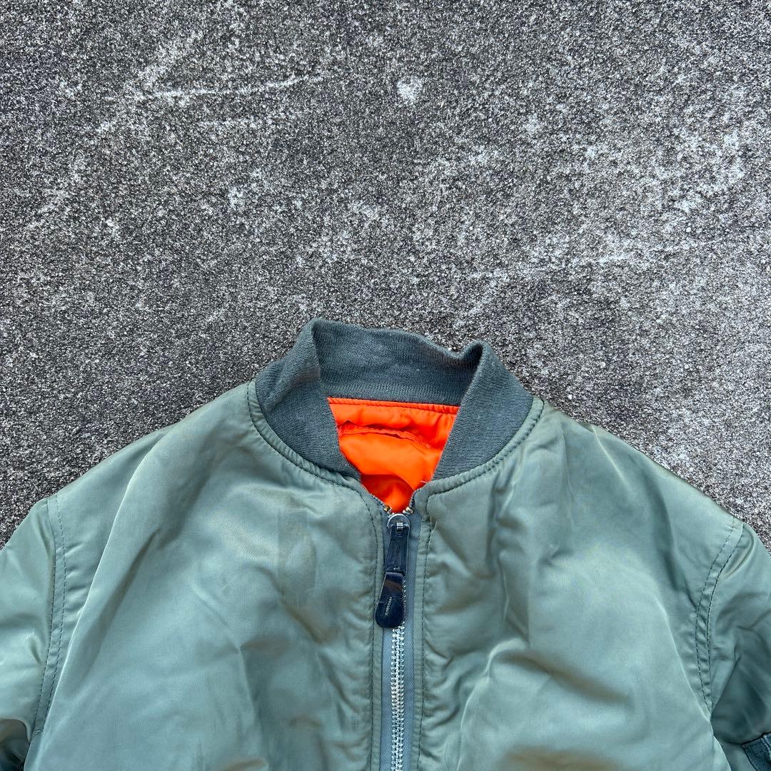 90s ALPHA MA-1 flight jaket USA製　短丈　古着