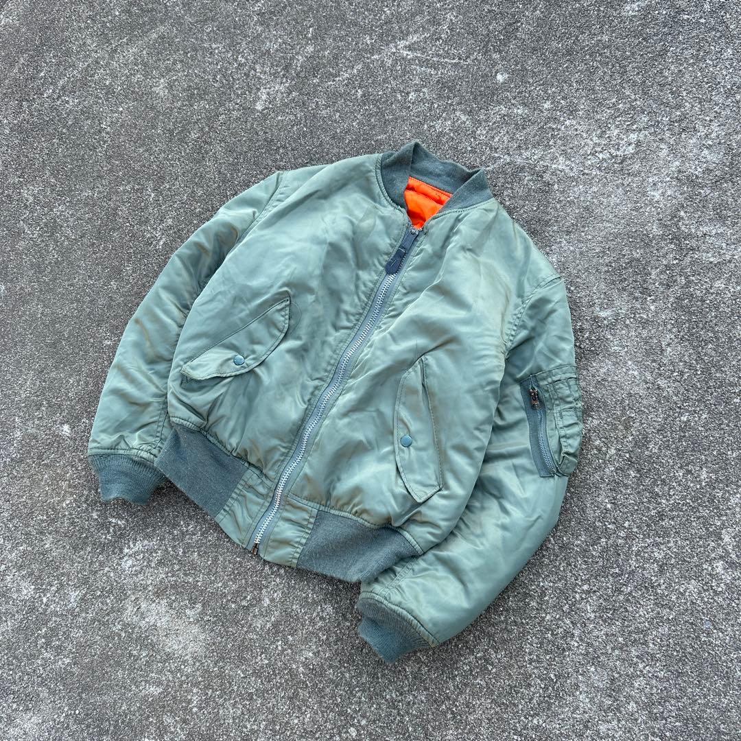 90s ALPHA MA-1 flight jaket USA製　短丈　古着
