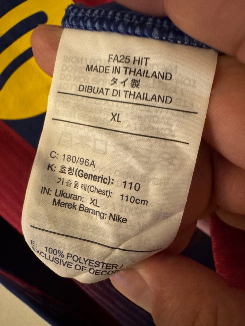 正規品 FCバルセロナ ユニフォーム オーセンティック XL