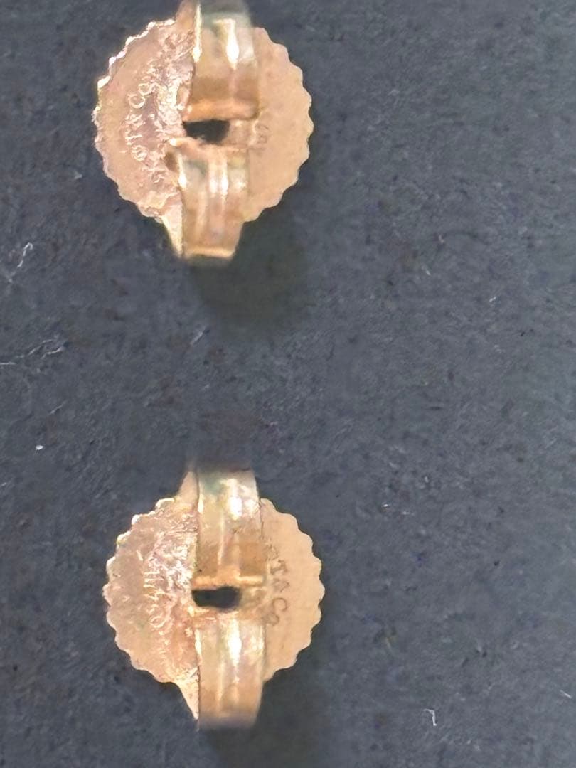 K18PG ティファニーオリーブリーフピアス