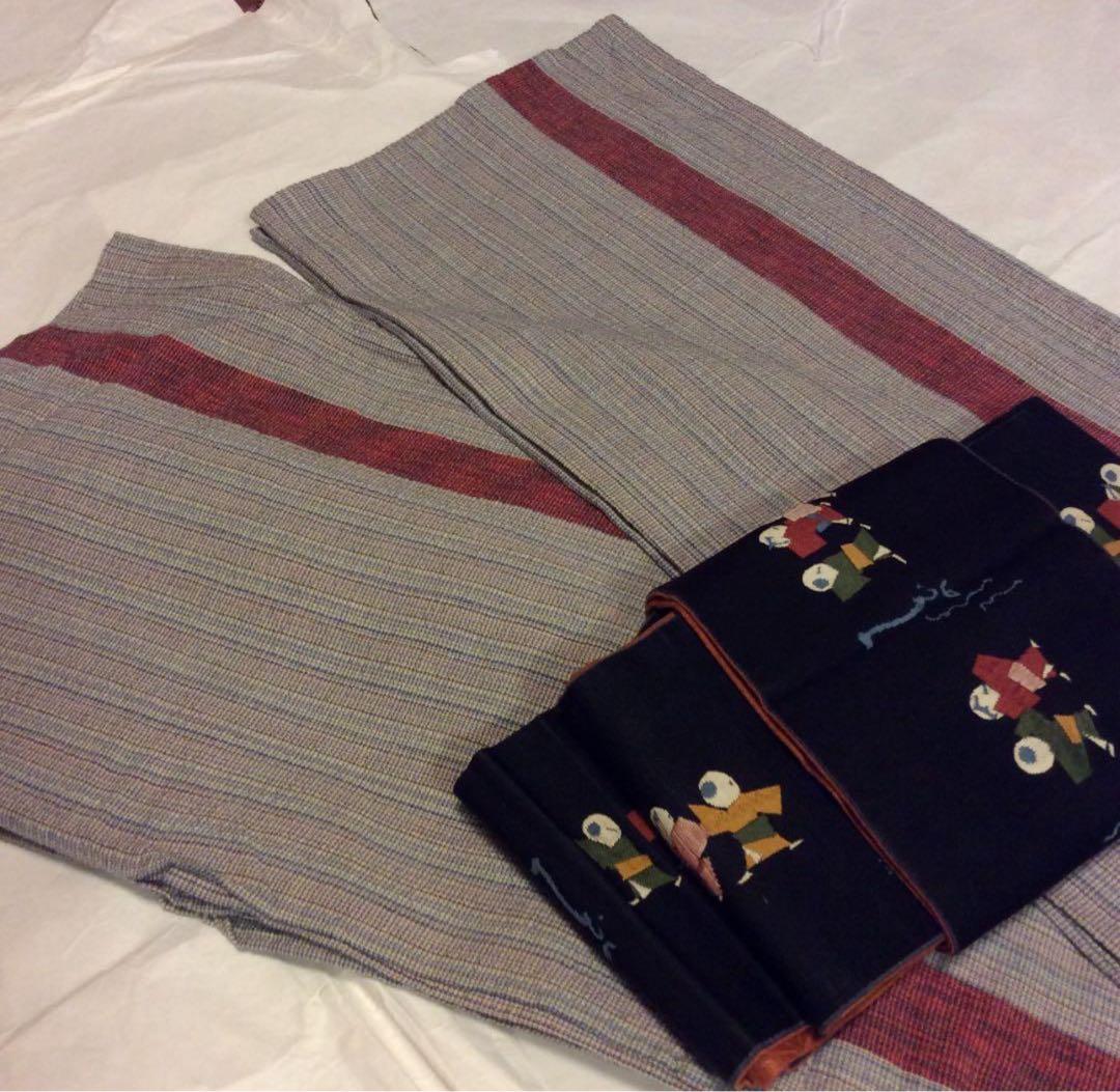 【裄67cm】ハイムラヤ屋さん♪しじら織の着物