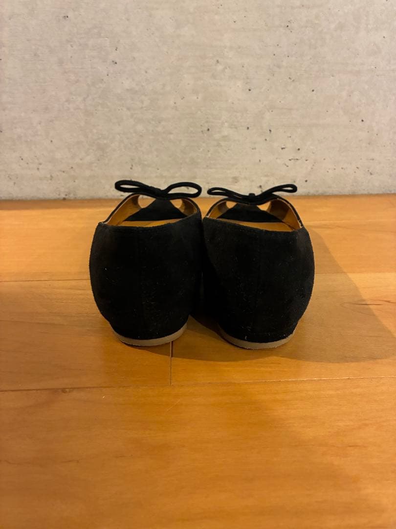 pippichic リボン付きスウェードパンプス　フラット　37.5