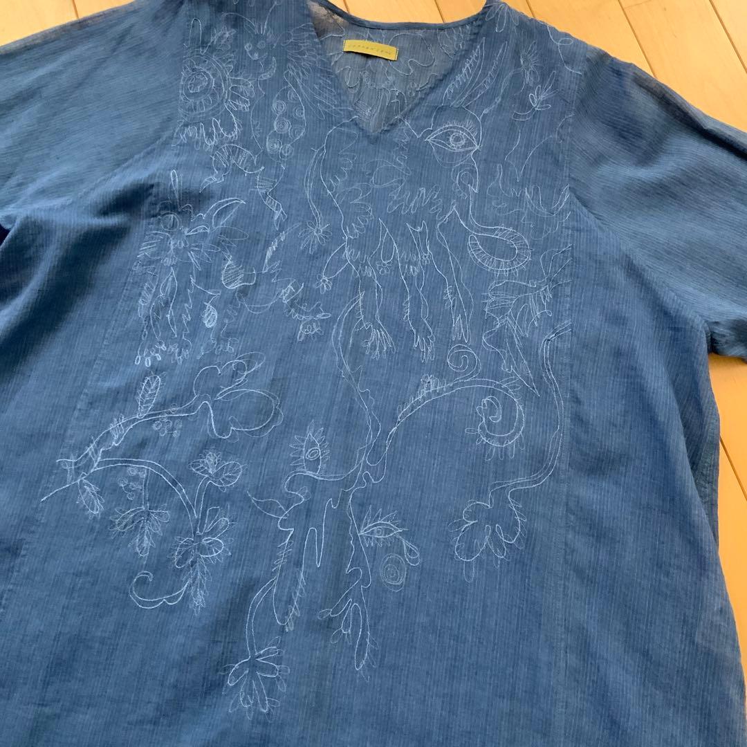 手織　刺繍　チュニック　ヨーガンレール