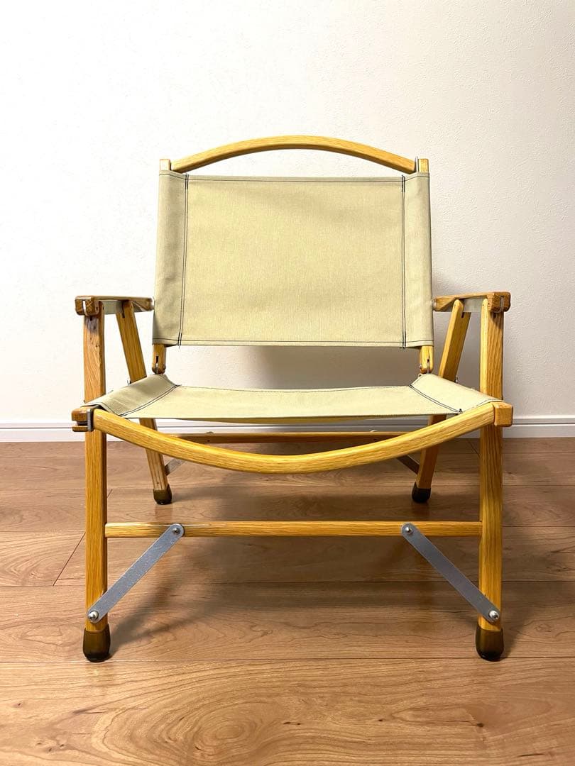 【美品】カーミットチェア　アメリカ製　艶あり　ベージュ収納袋あり　早い者勝ち！