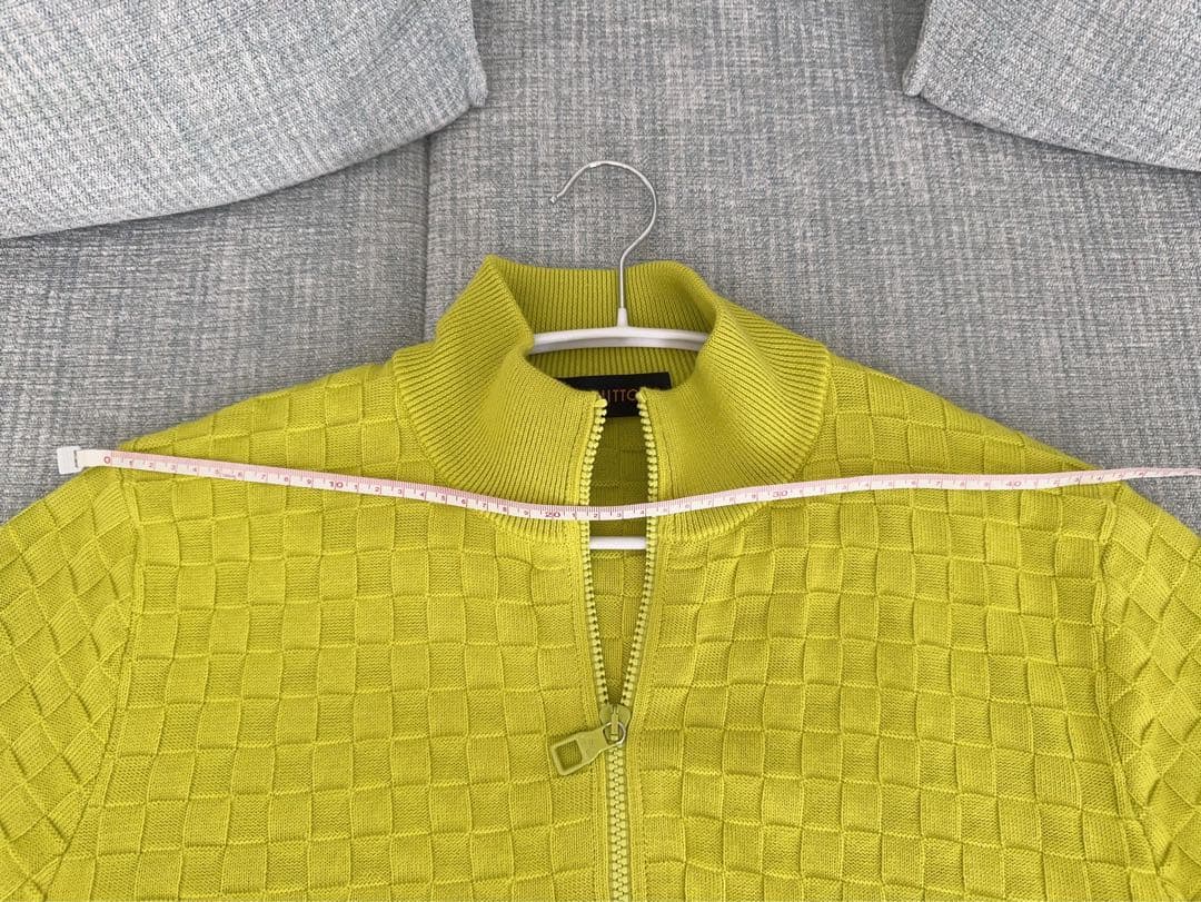 Louis Vuitton メンズ ジップアップニット（ライトグリーン）