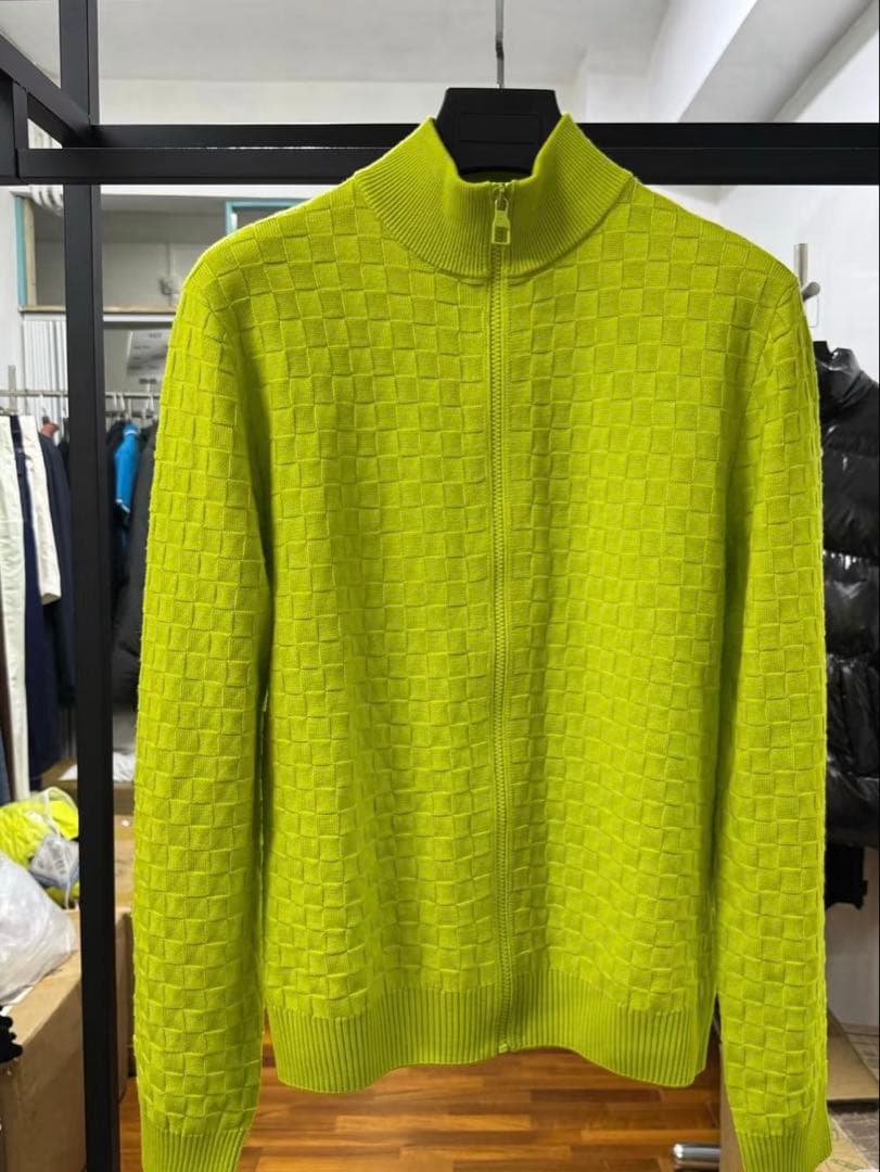 Louis Vuitton メンズ ジップアップニット（ライトグリーン）