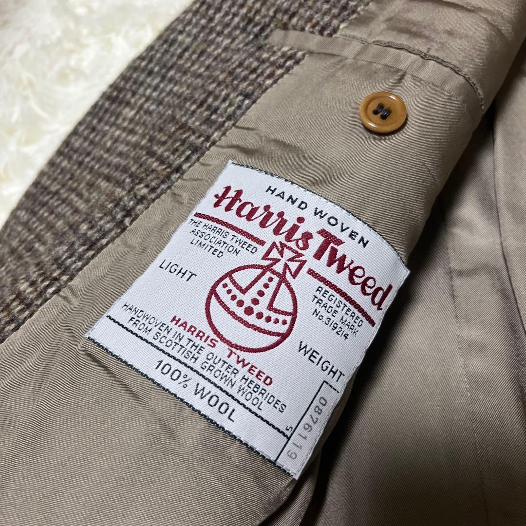 最終値下げ！極美品ハリスツイード テーラードジャケット ツイード ヘリンボーン