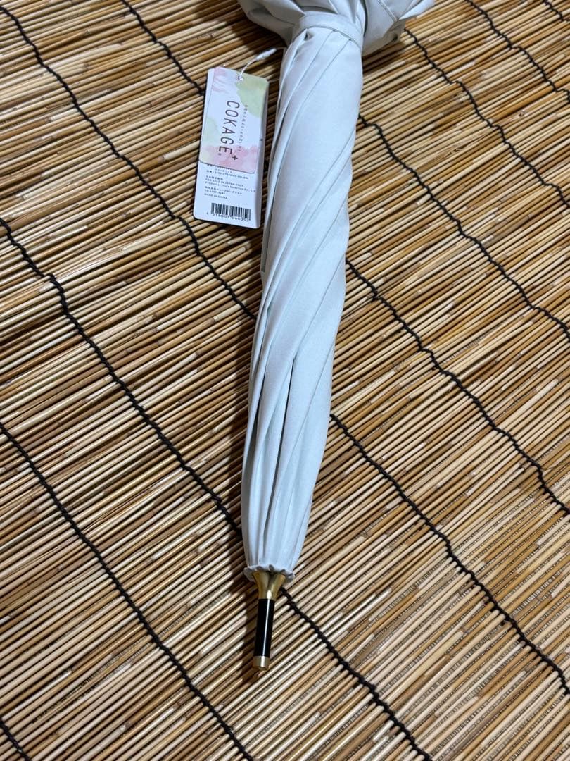 【値下】COKAGE+ 楽天市場限定　日傘　竹手元 リリィホワイト