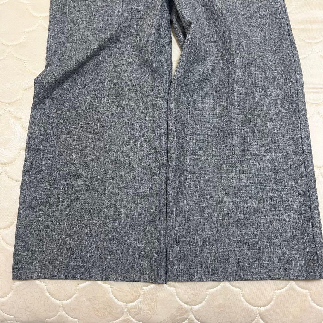 【 Party】ベルト付タックベアオールインワン　グレー