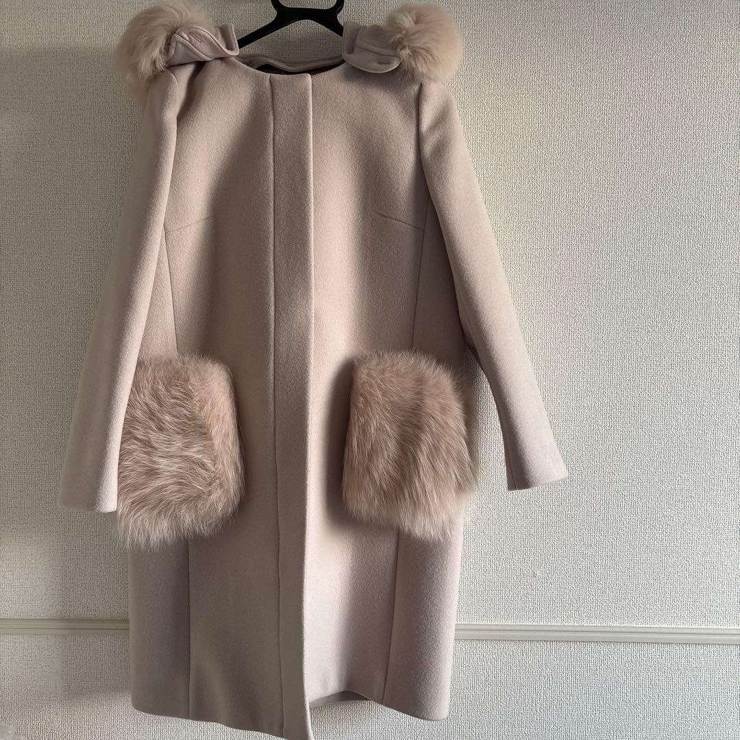 マイストラーダ【Mystrada】ファー付きチェスターコート