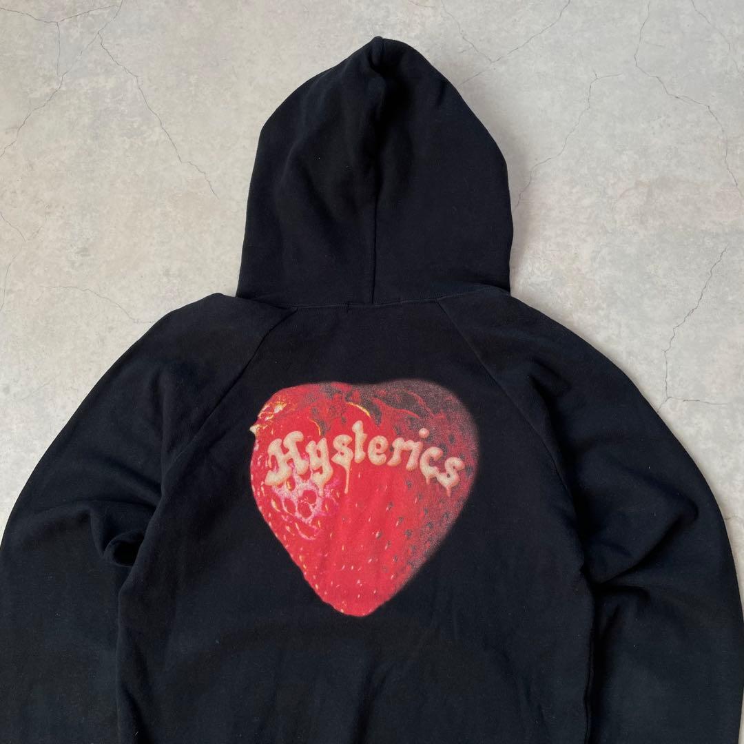 HYSTERIC GLAMOUR スカルベリー パーカー 黒