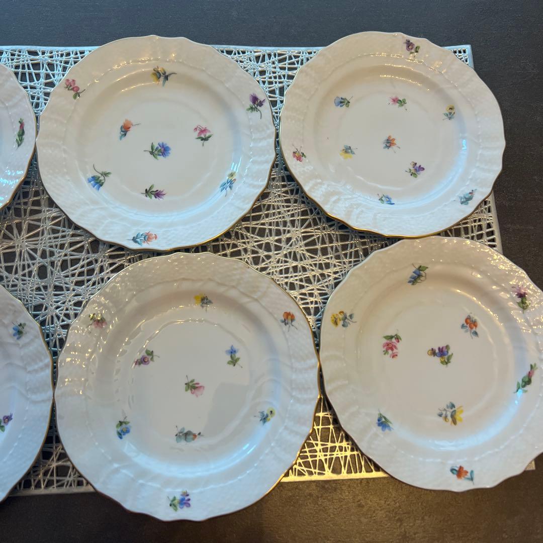 17 ヘレンド　小花 パン皿　プレートセット 6枚