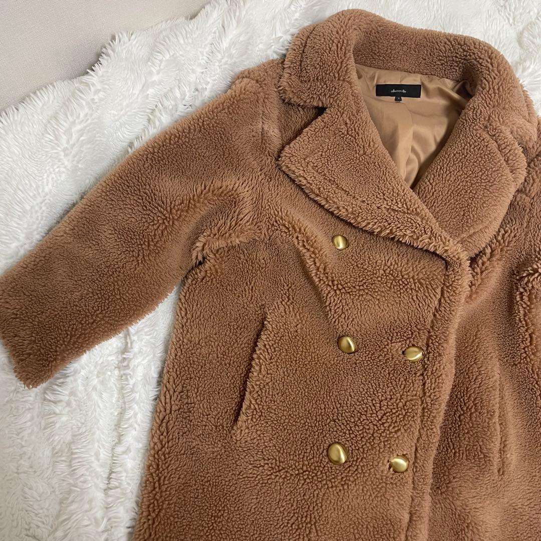 アルアバイル ウールMIXボアピーコート ファー コート