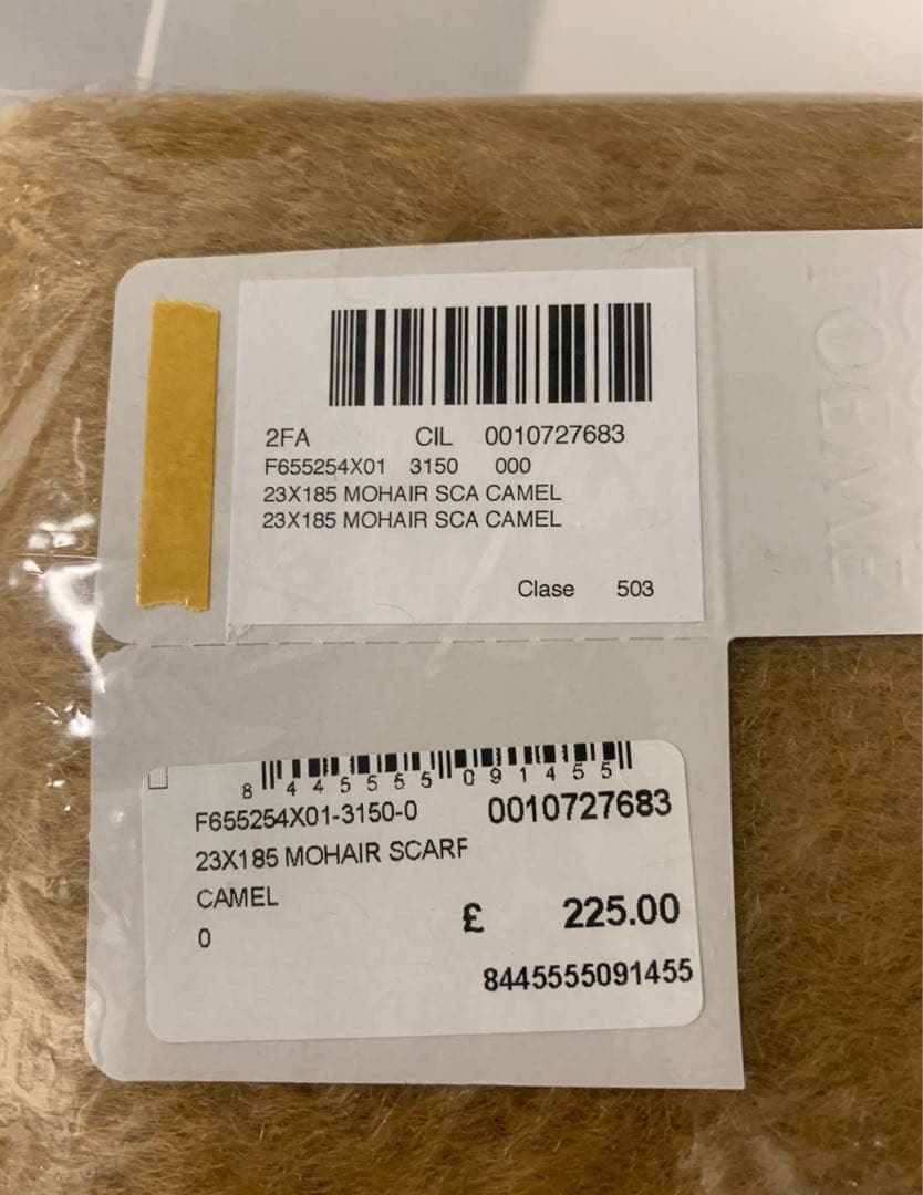 【LOEWE】正規品 ロエベ レザーアナグラム ウール&モヘア マフラー 本物