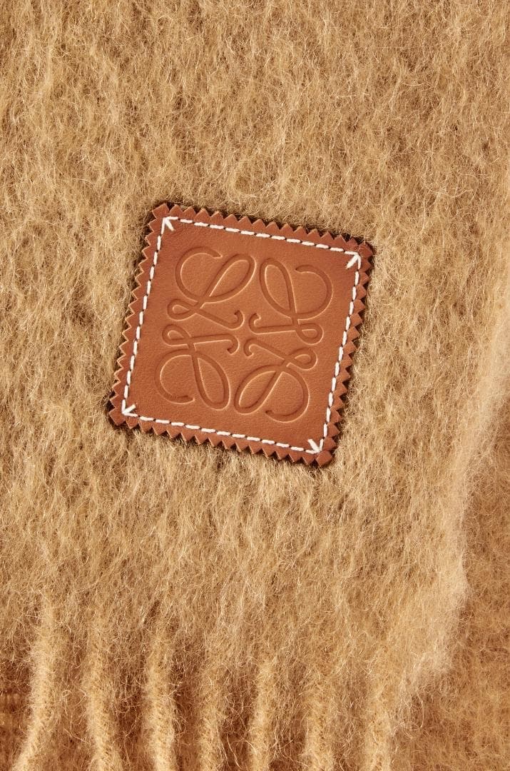 【LOEWE】正規品 ロエベ レザーアナグラム ウール&モヘア マフラー 本物