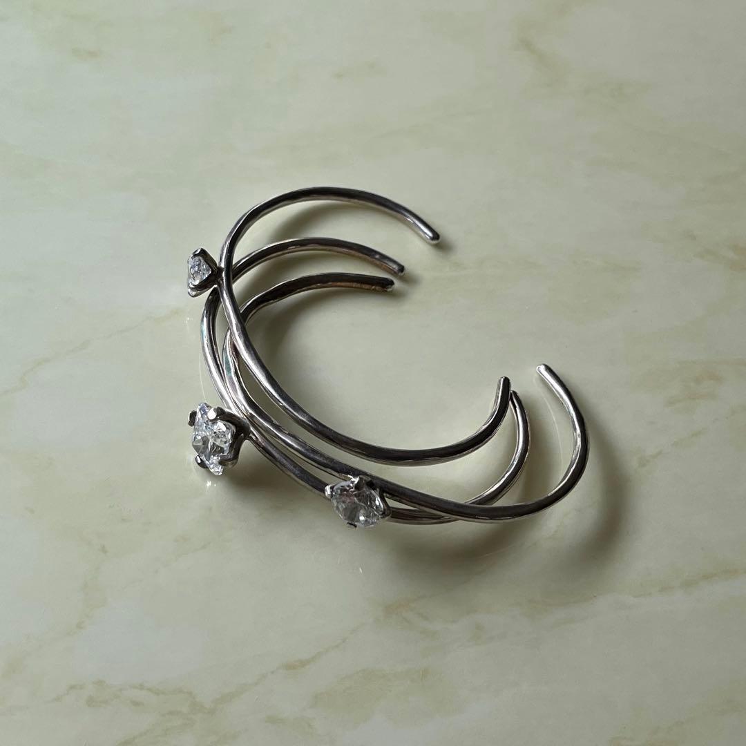 e.m. バングル　3連　シルバー ブレスレット