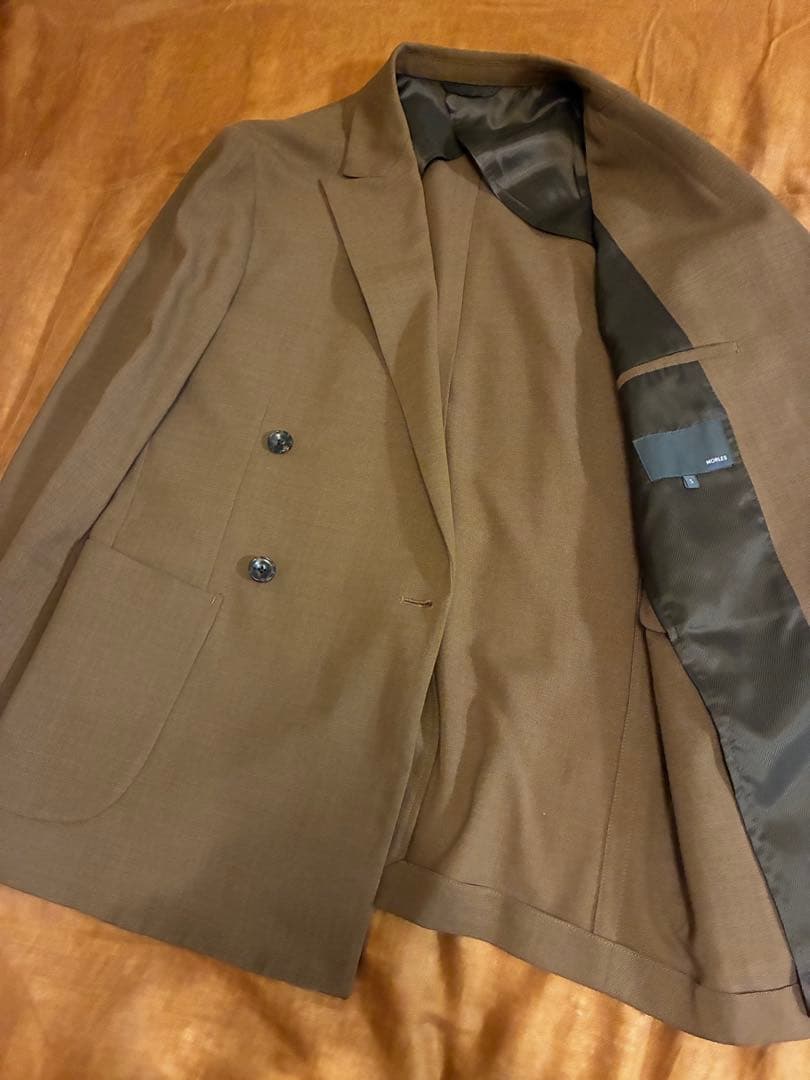 4つボタン ブラウン ダブルセットアップ