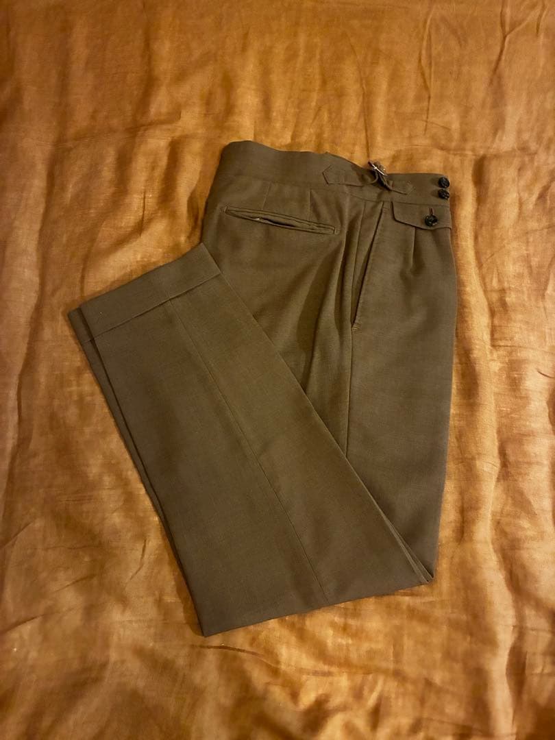 4つボタン ブラウン ダブルセットアップ