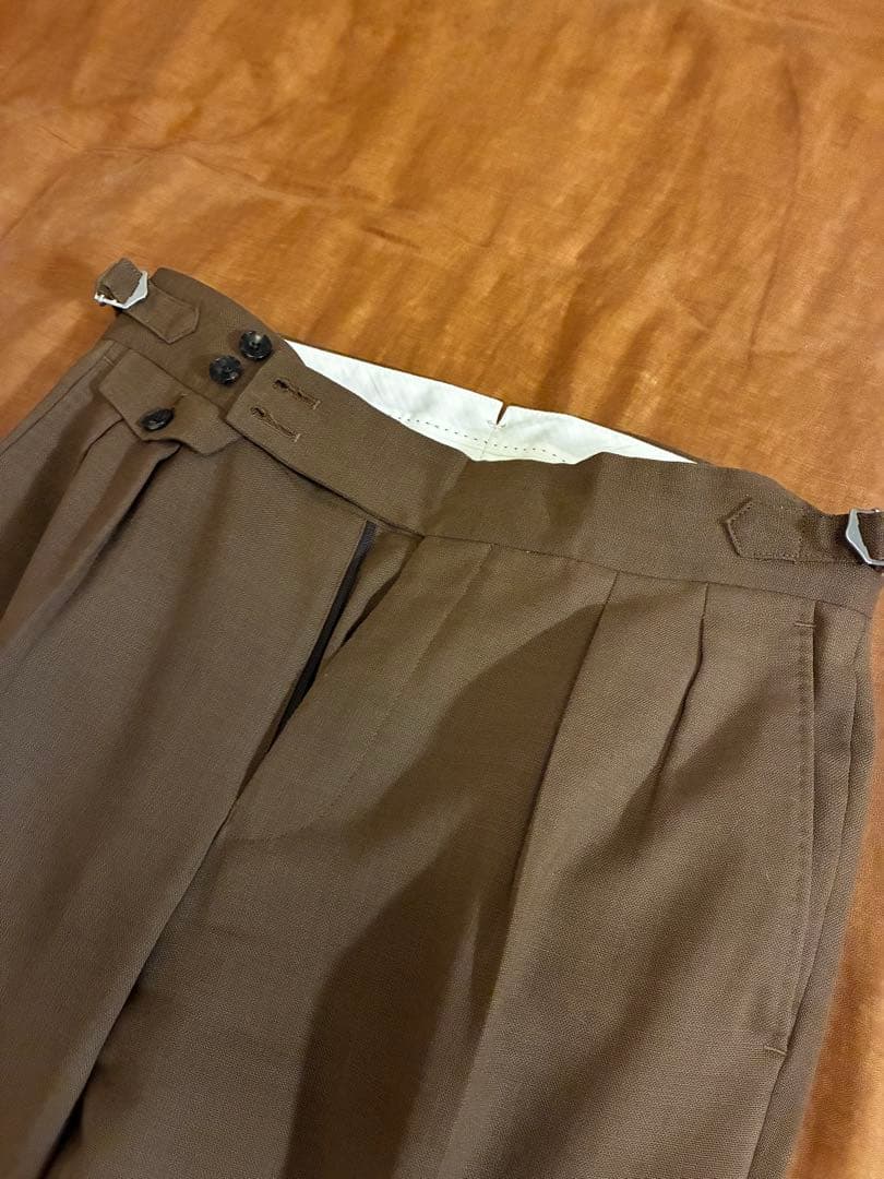 4つボタン ブラウン ダブルセットアップ