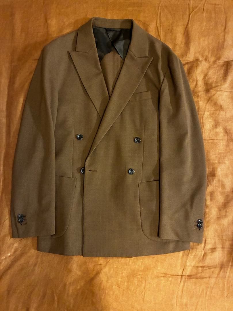 4つボタン ブラウン ダブルセットアップ