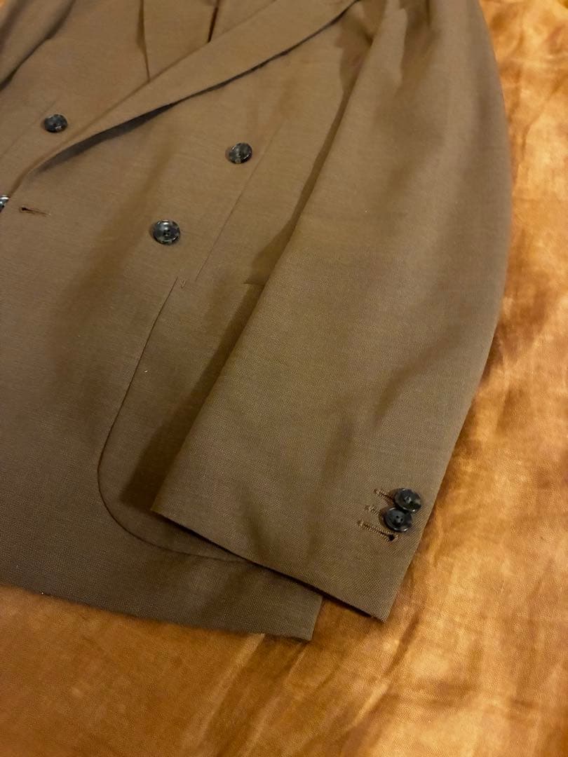 4つボタン ブラウン ダブルセットアップ