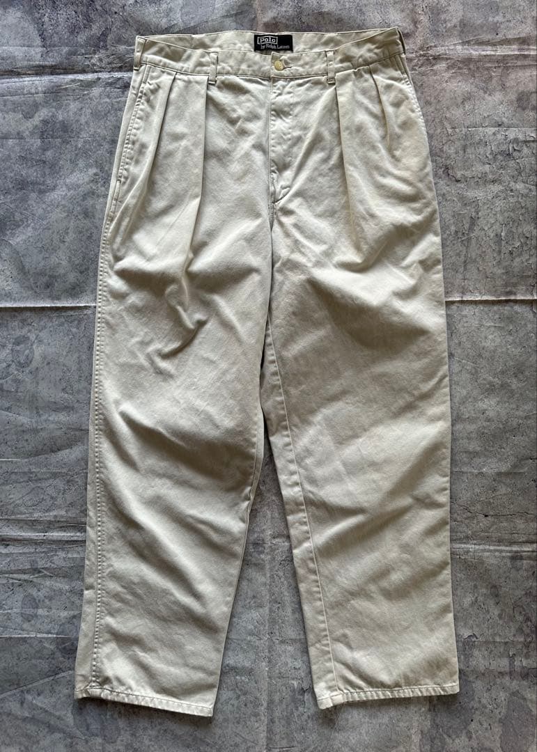 【初期タグ】Polo by RalphLauren ポロチノ ツータック W34