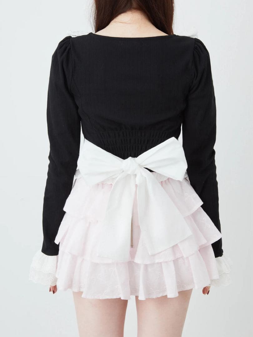 Ank Rouge アンクルージュ プリンセステレコTOPS ブラック