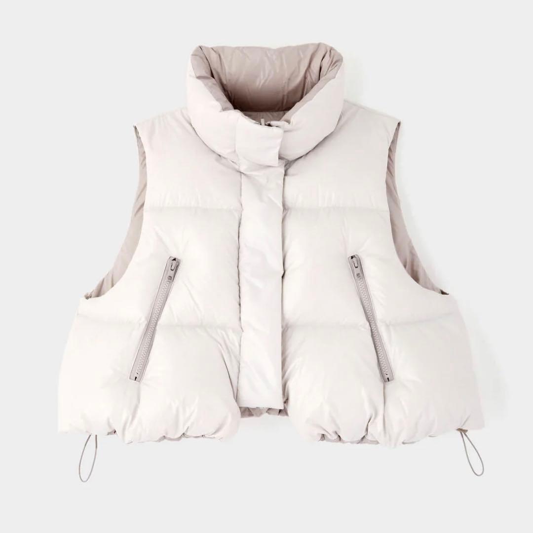 LE PHIEL ルフィル リバーシブルボリュームダウンベスト ベージュ