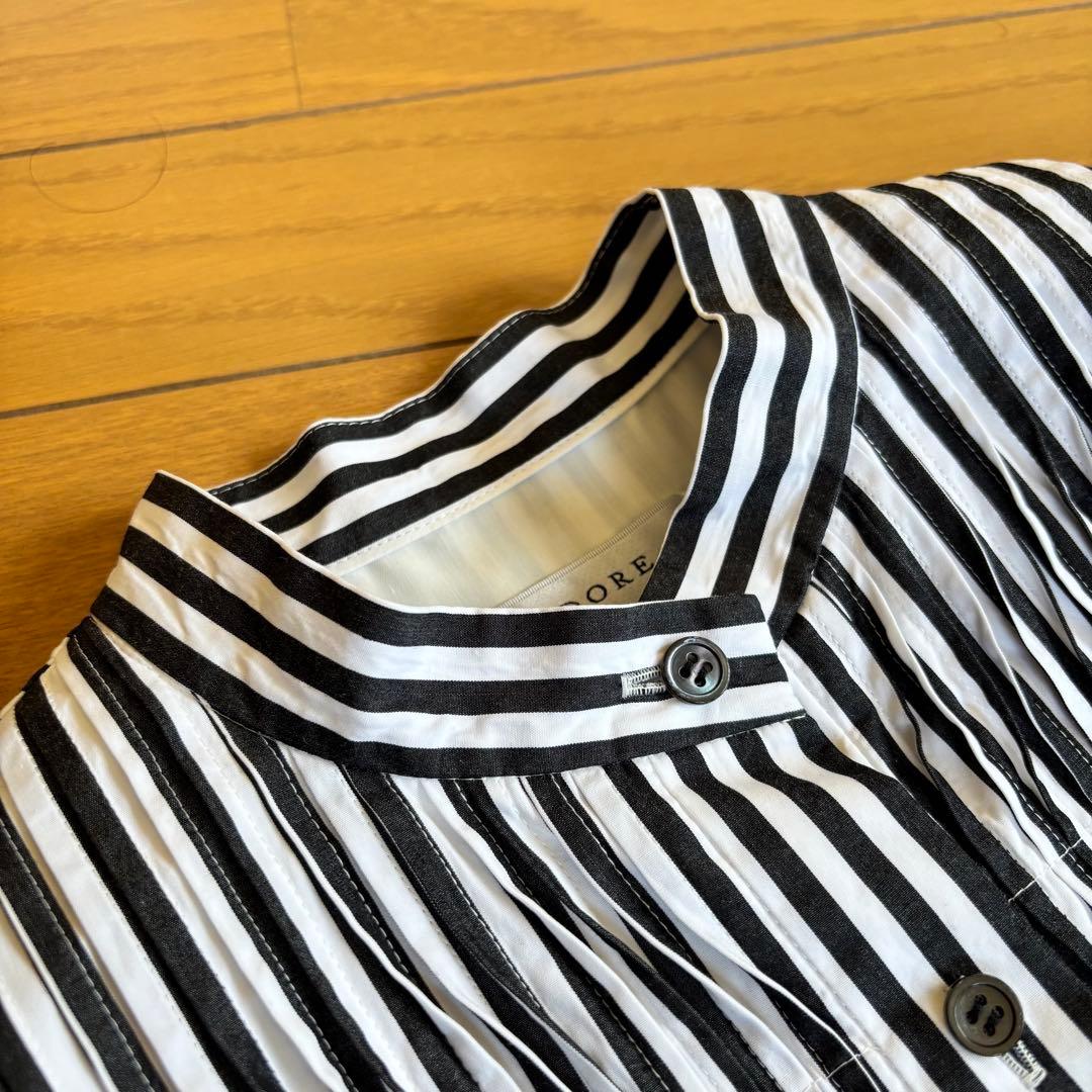 ADORE アドーア シャツワンピース ストライプ ボリューム袖 サイズ38