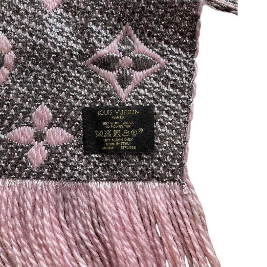 美品LOUISVUITTON エシャルプ ロゴマニア シャイン ローズバレリーヌ
