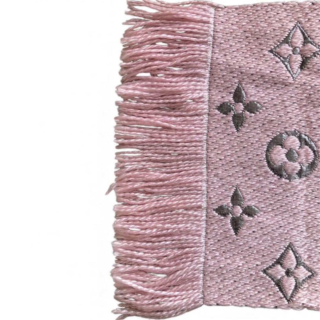 美品LOUISVUITTON エシャルプ ロゴマニア シャイン ローズバレリーヌ