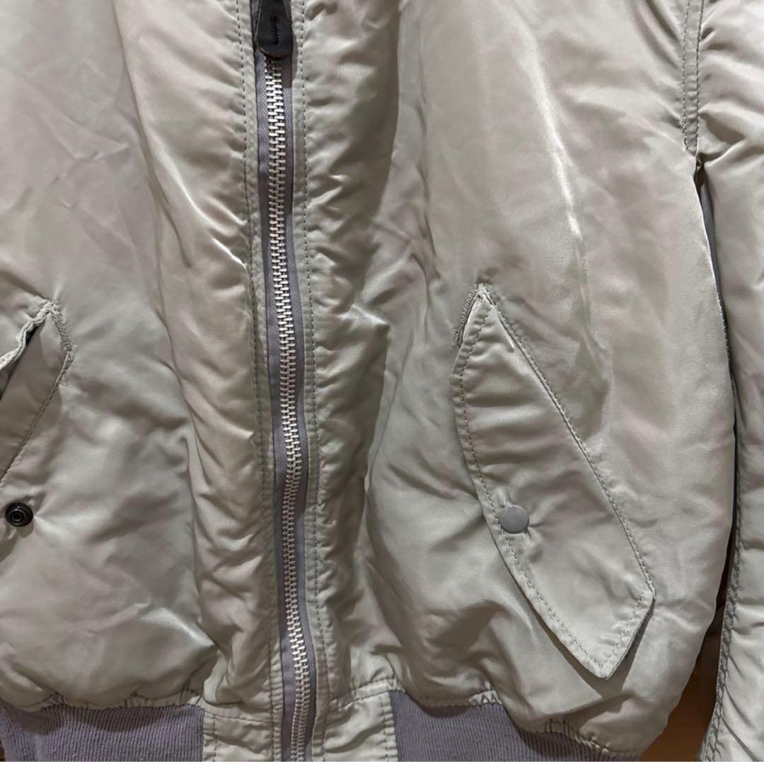 ALPHA INDUSTRIES 80s 三本タグMA-1 シルバー